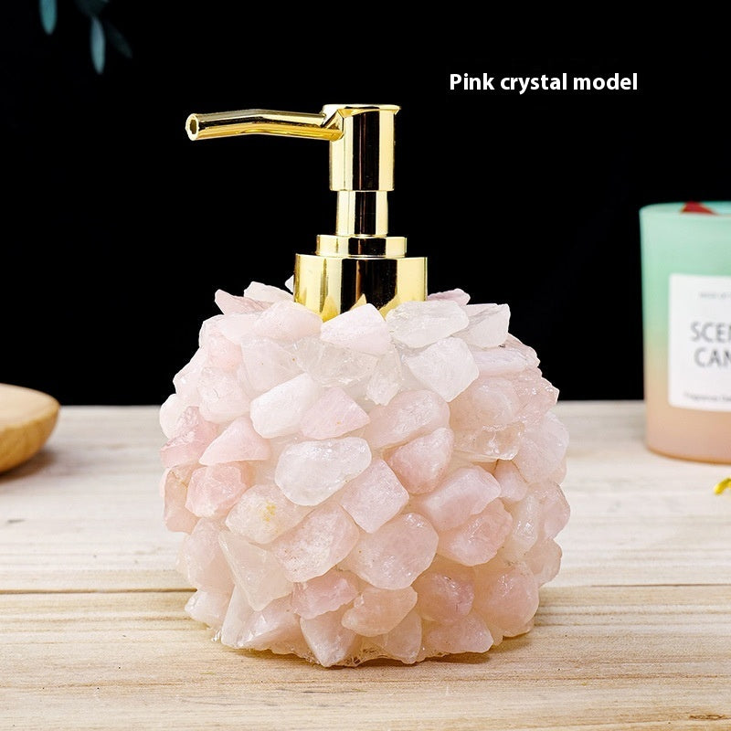 Natural Crystal Cluster Hand Sanitizer Cosmetics Storage Bottle