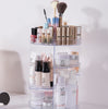 360 degree rotating cosmetics storage box simple multi-layer finishing lipstick desktop large acrylic transparent box