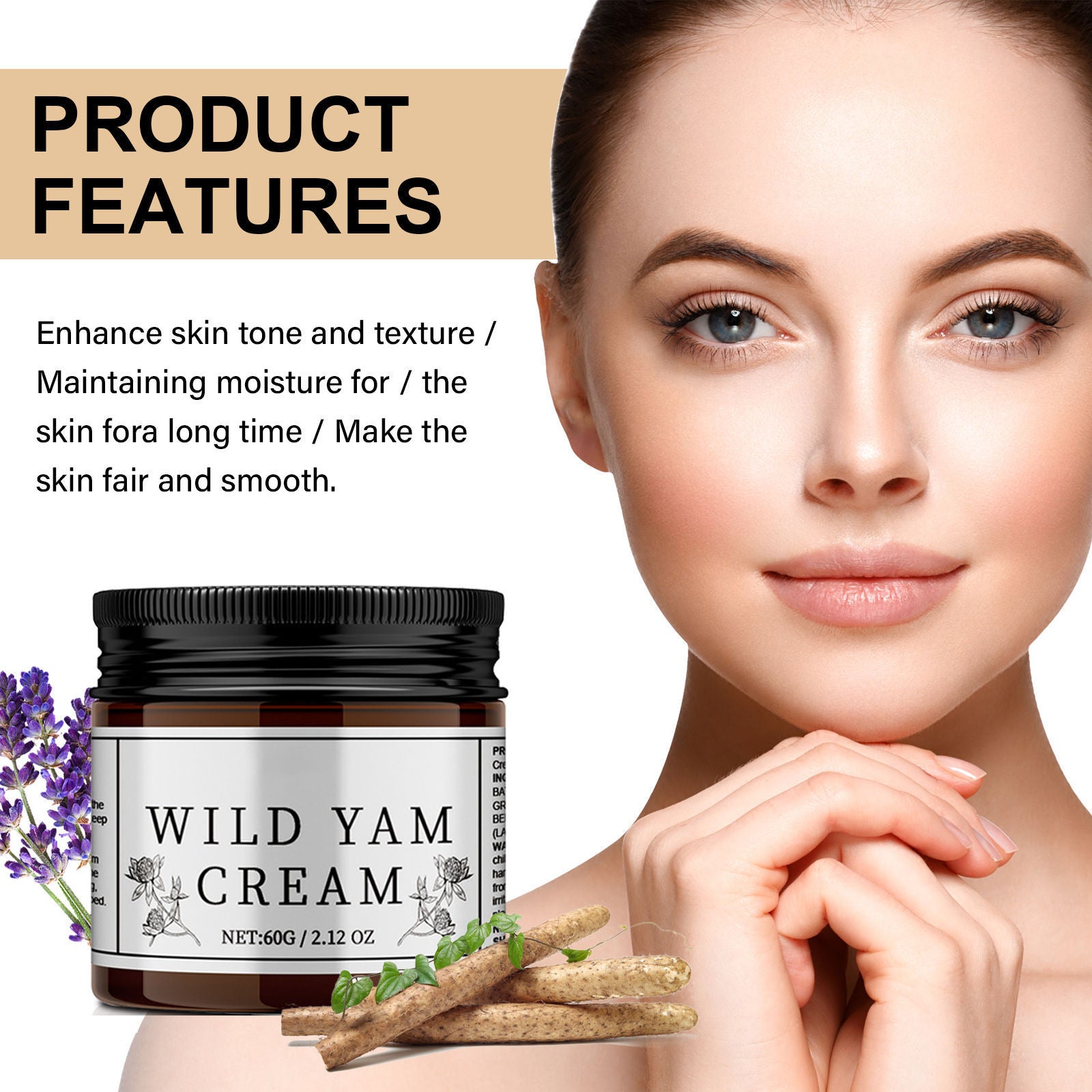 Organic Cream Natural Wild Yam Moisturizing