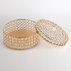 Portable 20cm Crystal Candy Tray Mini Cosmetics Jewelry Storage Box Fruit Plate Wedding Decor