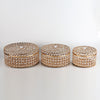 Portable 20cm Crystal Candy Tray Mini Cosmetics Jewelry Storage Box Fruit Plate Wedding Decor